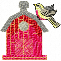 Bird Houses Embroidery Design 3 Bird Houses Embroidery Design 3